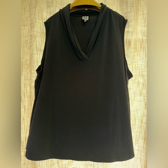 Anne Klein Tops - 🔥2/$25 Anne Klein Black V-Neck Blouse